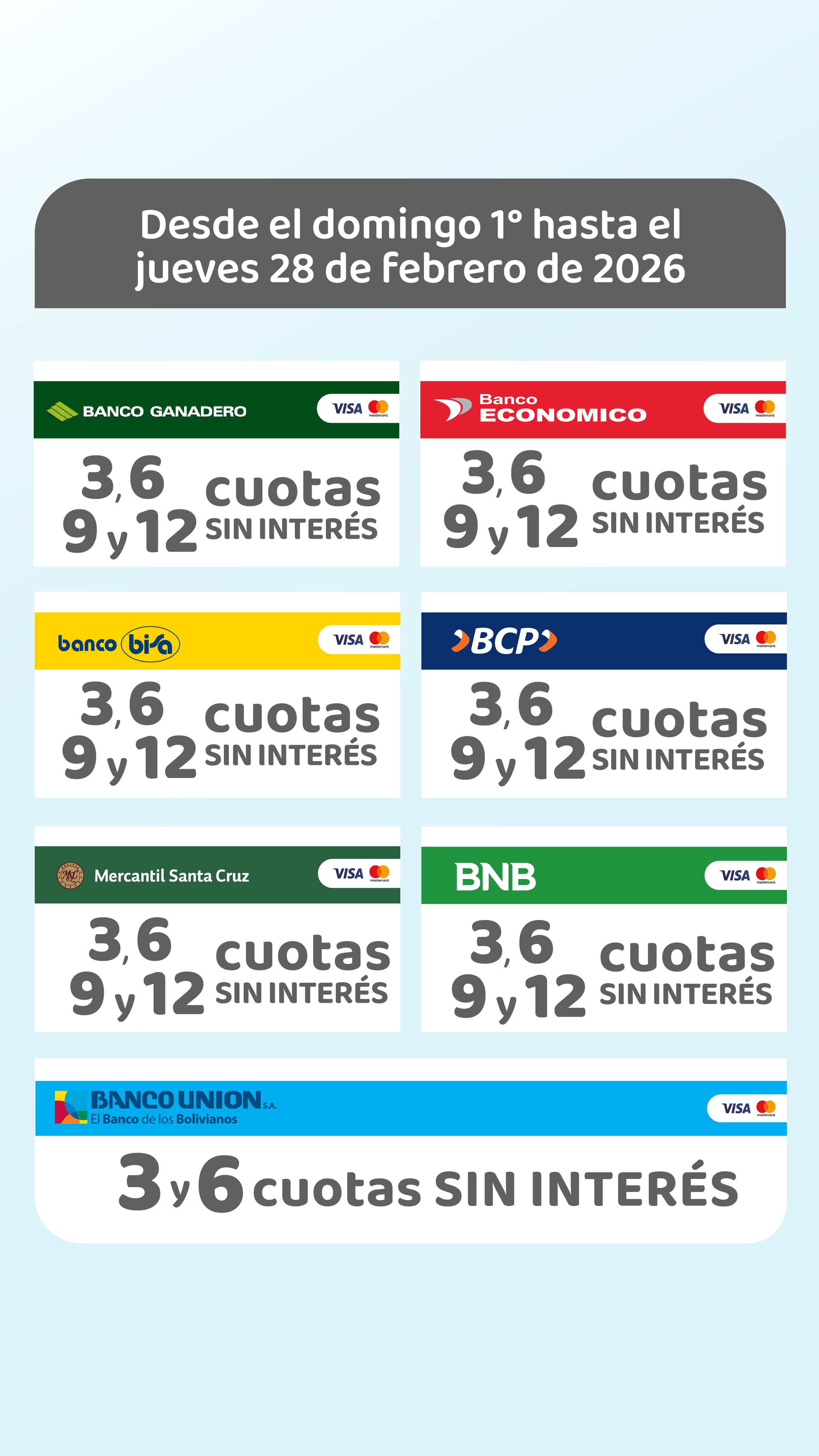 Promociones vigentes 